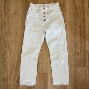 Moussy high rise White Jeans